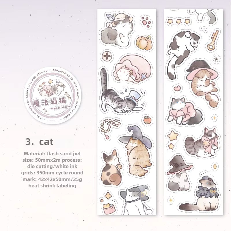 Add a cozy touch to your crafts with the Good Luck Cat Series Kiss Cut PET Tape. Each kiss‑cut piece is easy to peel and perfect for decorating journals, planners, pen‑pal letters, scrapbooks, and gifts. The soft kitty themed motifs give your pages a gentle, adorable touch that feels both adorable and playful.
