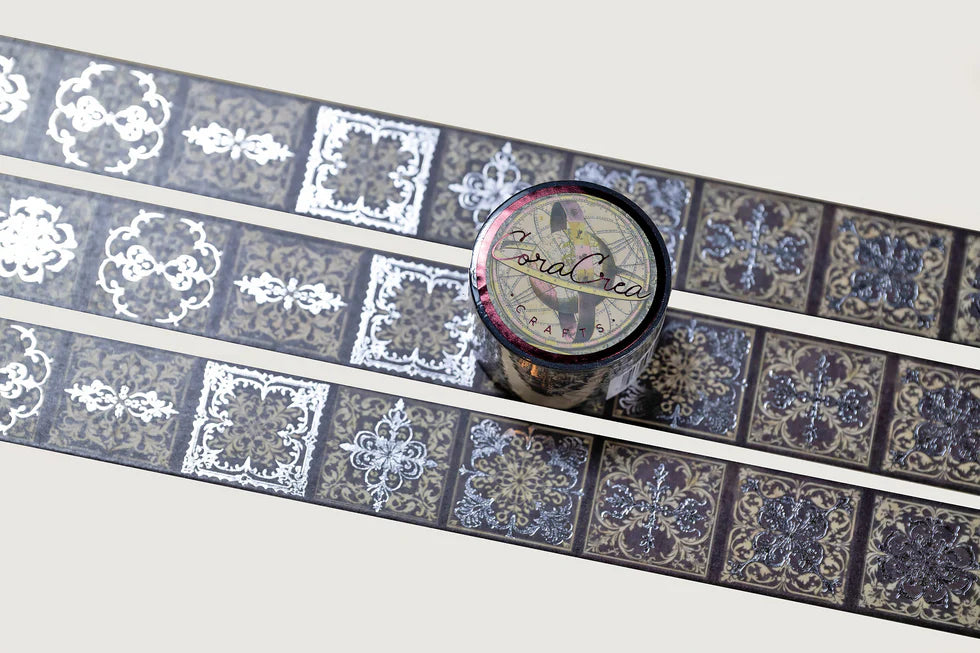 CoraCreaCrafts Gothic Patterns Foil Washi Tape
