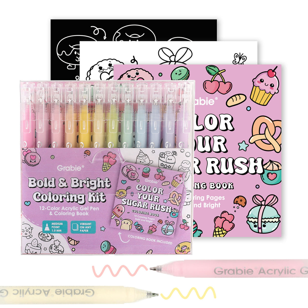 Unleash your creativity with the Grable Bold & Bright Coloring Kit! This collection is your all-in-one artistic adventure, combining smooth, vibrant acrylic gel pens with high-quality themed coloring books. Whether you are an experienced colorist or just starting out, this kit provides everything you need to transform your drawings, journals, and crafts into dazzling, colorful masterpieces. Get ready to experience true color with unmatched performance.