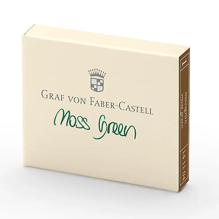 Each pack of Graf Von Faber-Castell cartridges come with 6 ink cartridges. These inks are document proofed: smudge-resistant, reproducible, light-fast and waterproof, cannot be erased and is resistant to many chemicals and solvents. Highest-quality ingredients.
Each cartridge is 0.86 ml.
6 ink cartridges
