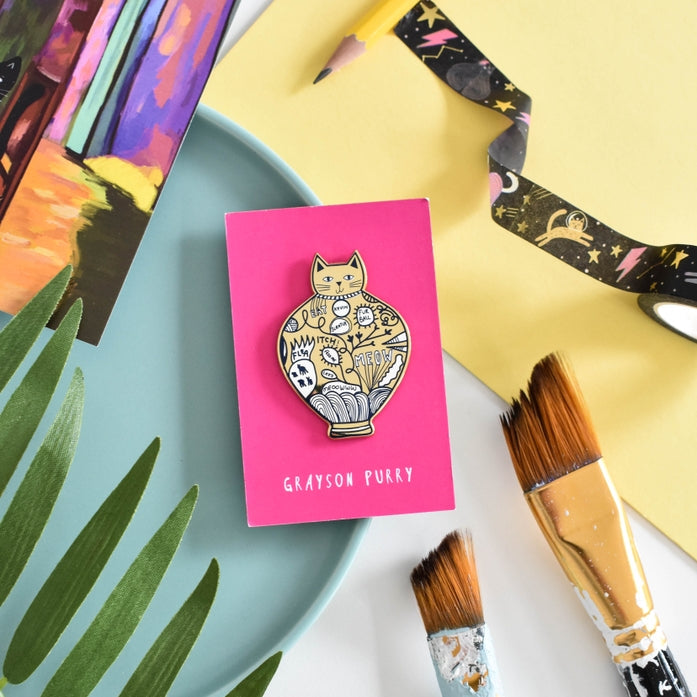 Pin de artista del gato Grayson Purry