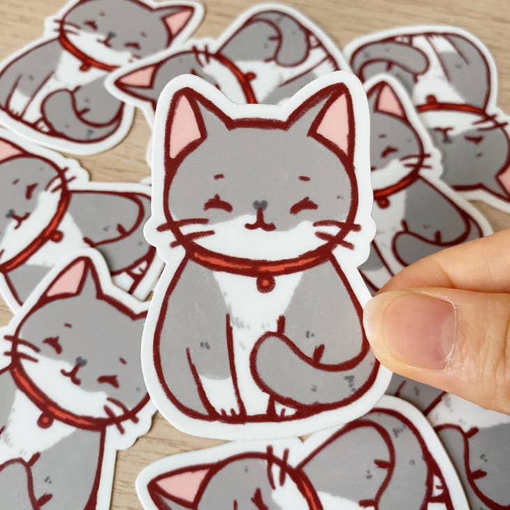 Grey Cat Sticker
