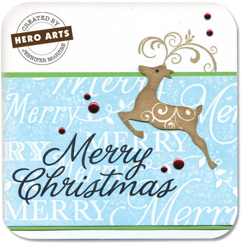 Sello de reno guiñando un ojo