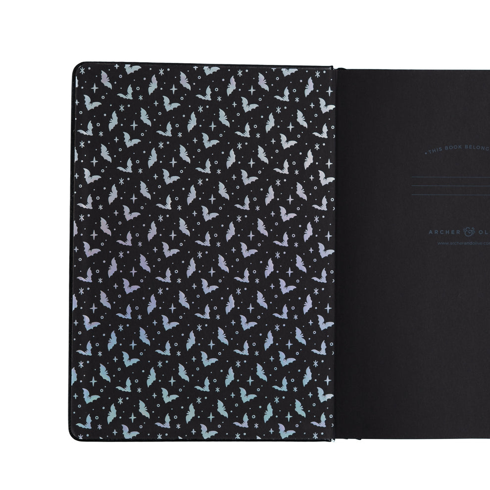 Archer and Olive - Cute Bat Dot Grid Notebook