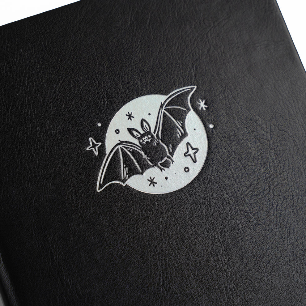 Archer and Olive - Cute Bat Dot Grid Notebook