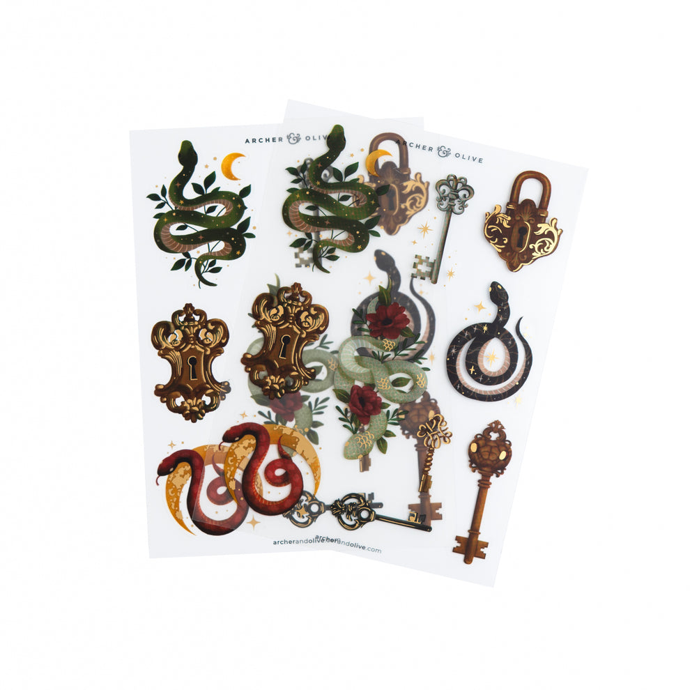 Archer and Olive - Coiled Key Sticker Set