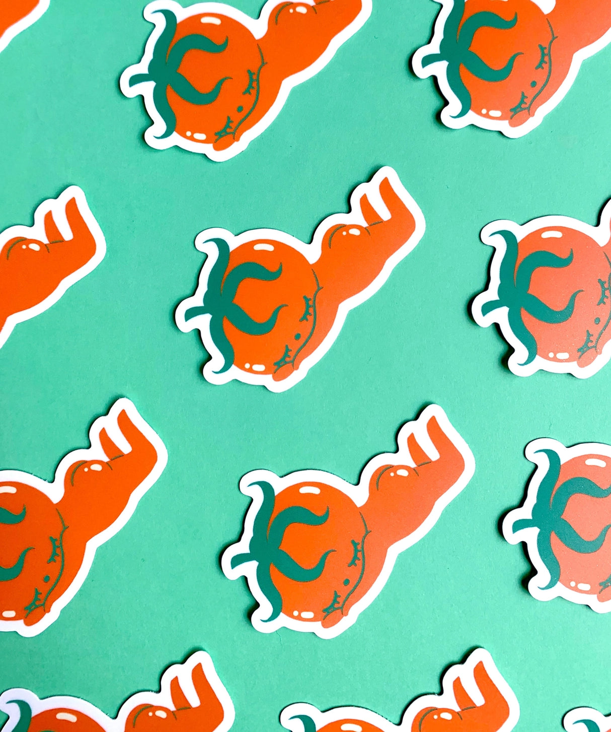 "Sleepy Tomato" Vinyl Sticker made from Hannakin illustration.
Made from a durable waterproof vinyl with a matte laminate that protects it from scratching, rain and sunlight.