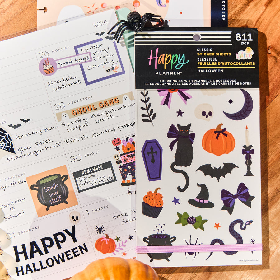 Happy Planner Big 30 Sheet Sticker Value Pack Halloween Classic