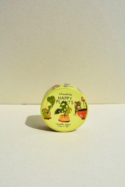 Cinta washi de plantas felices