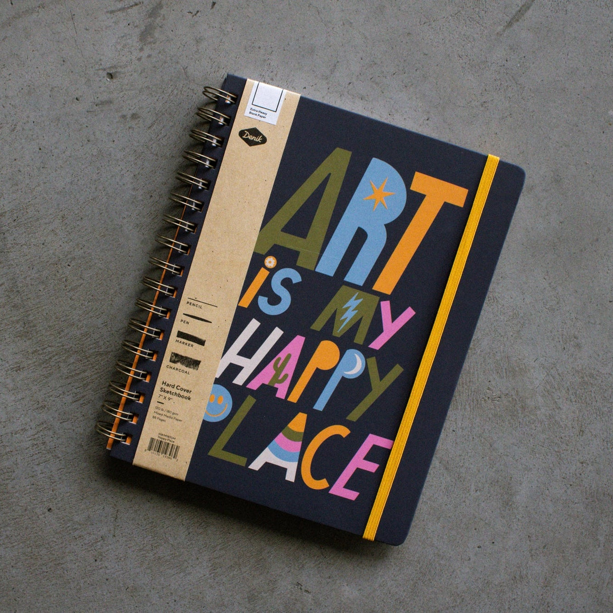 Happy Place Hardcover Spiral Sketchbook