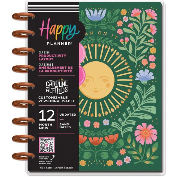 Happy Planner 12-Month Undated Classic Disc Bound Planner - Golden Meadow