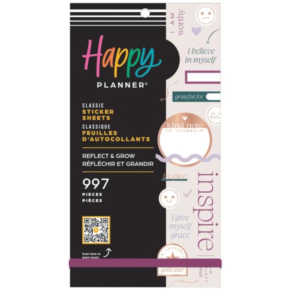 Happy Planner Classic Sticker Value Pack - Reflect & Grow