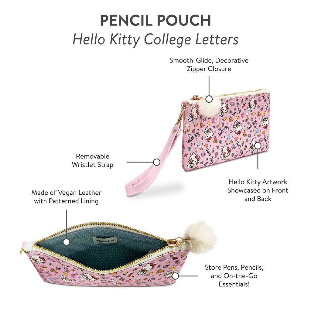 Hello Kitty College Letters Pencil Pouch