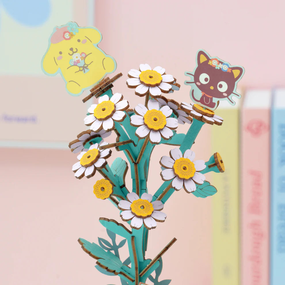 Craft some Sanrio charm with this DIY wooden puzzle kit featuring Pompompurin and Chococat! Made from precision-cut natural wood, each piece fits perfectly without the need for glue or tools-just assemble and enjoy.
With easy instructions included, it's a fun hands-on project for kids, adults, and Sanrio fans alike. Great for a relaxing afternoon, a family activity, or a thoughtful gift for anyone who loves cute and creative crafts.