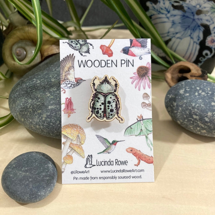 Hercules Beetle Wooden Pin