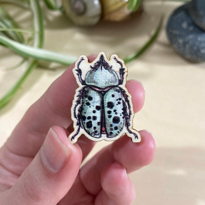 Hercules Beetle Wooden Pin
