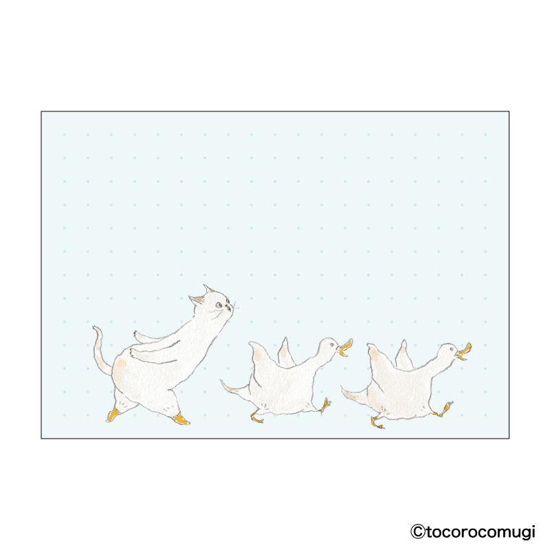 By making 70% of the adhesive side of the label, Pita Fusen can be stuck firmly and does not peel off easily. The cute die-cut type has a shape that makes the most of the design of the illustration. The design is based on an illustration by Tocoro Comugi, an illustrator who is very popular on SNS for drawing loose and slightly funny animals. The Large size (thick type) is made of thick paper, so it can be used like a message card to accompany a gift. The top and bottom sections have no glue attach