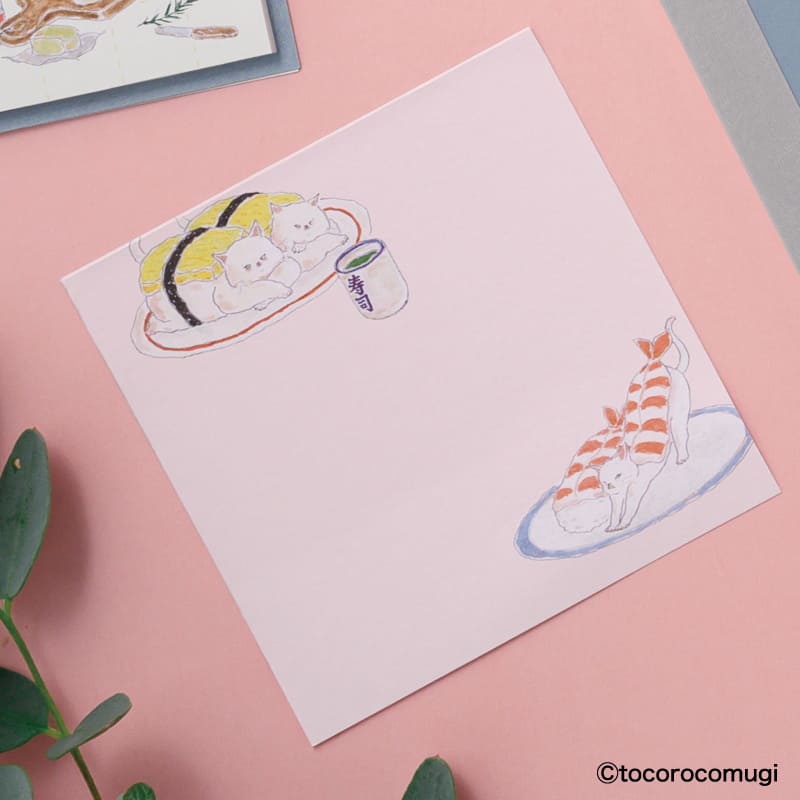 By making 70% of the adhesive side of the label, Pita Fusen can be stuck firmly and does not peel off easily. The cute die-cut type has a shape that makes the most of the design of the illustration. The design is based on an illustration by Tocoro Comugi, an illustrator who is very popular on SNS for drawing loose and slightly funny animals. The memo size (memo type) is just the right size for a small thank you or message, or as a memo to put around your PC or on your calendar.
70 x 70mm
20 sheets