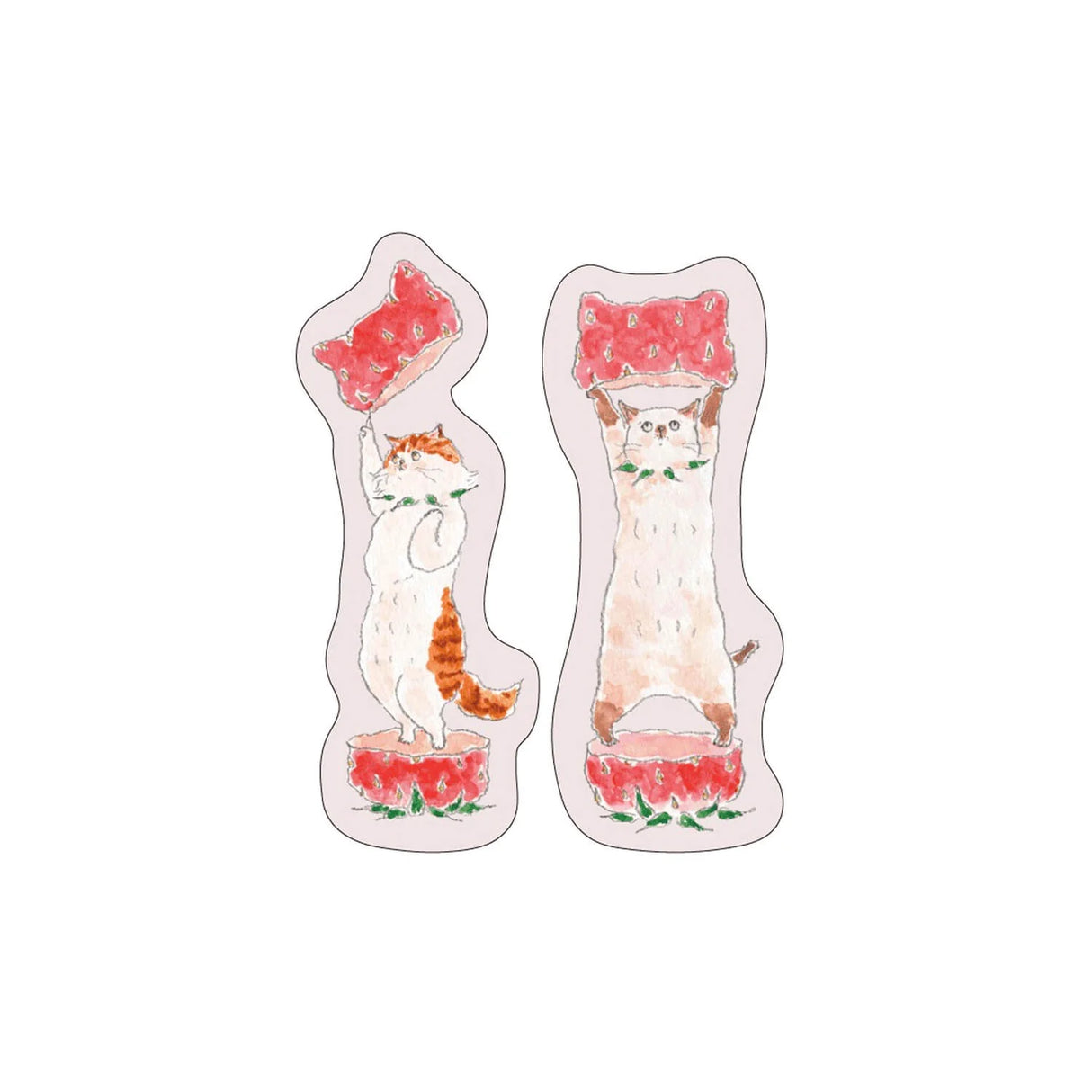 By making 70% of the adhesive side of the label, Pita Fusen can be stuck firmly and does not peel off easily. The cute die-cut type has a shape that makes the most of the design of the illustration. The design is based on an illustration by Tokorokomugi, an illustrator who is very popular on SNS for drawing loose and slightly funny animals. The small (bookmark type) is a convenient size when you want to put a marker on your page. It is designed to stick firmly so that it will not easily peel off from books