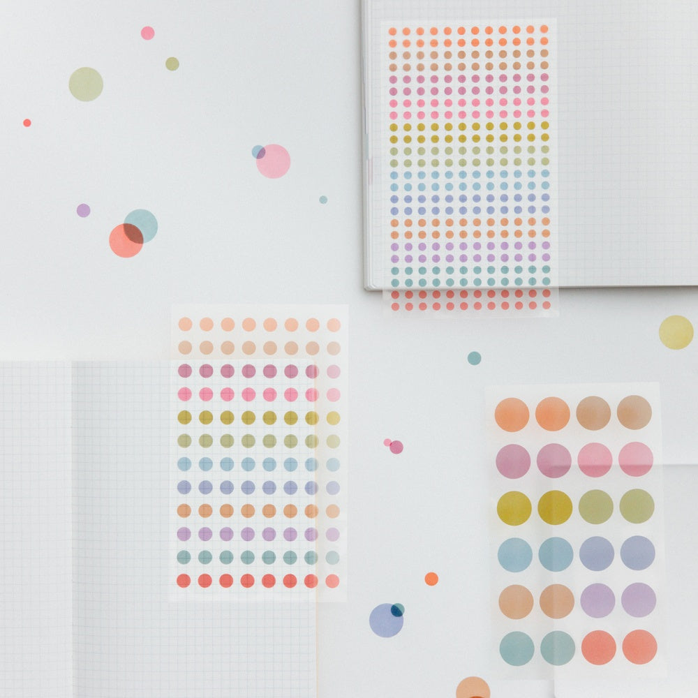 Hobonichi TSUKI no IRO: Transparent Dot Stickers