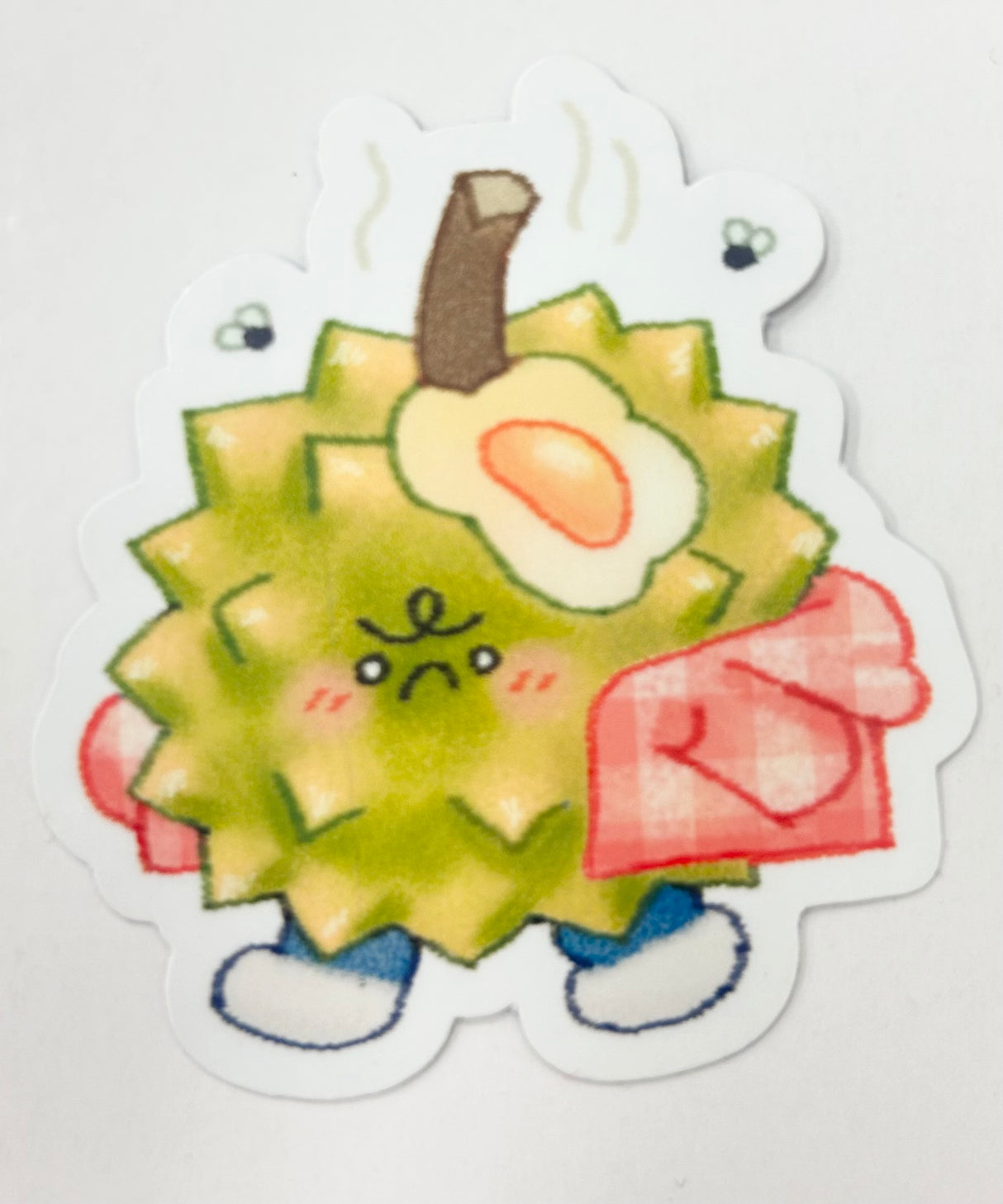 This is a glossy vinyl die-cut paper sticker, illustrated and made in-house by me. It's waterproof and ideal for decorating hard surfaces like laptops, water bottles, and phone cases, adding a cute touch to your belongings.
Material: premium glossy waterproof vinyl