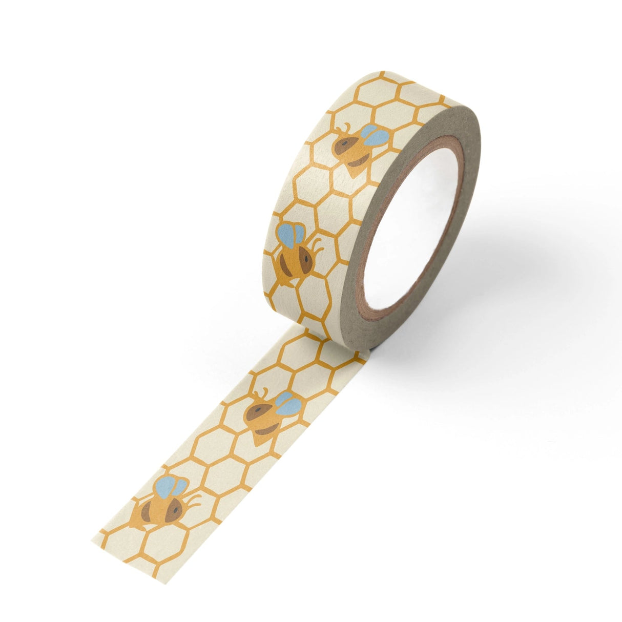 Bring a little buzz to your crafts with our Honeycomb Bee Washi Tape. Perfect for planners, scrapbooks, cards, or gift wrapping, this durable yet removable tape features a sweet honeycomb and bee pattern.
Additional Details:
- 15 mm width
- 10 m length