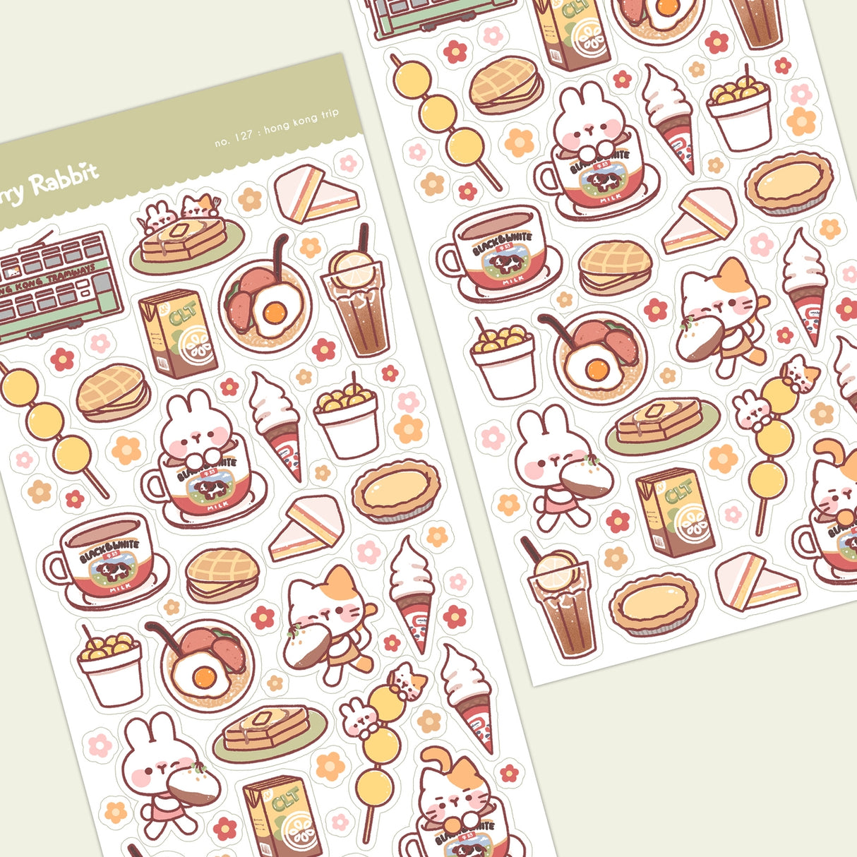 Cherry Rabbit Hong Kong Trip Sticker Sheet