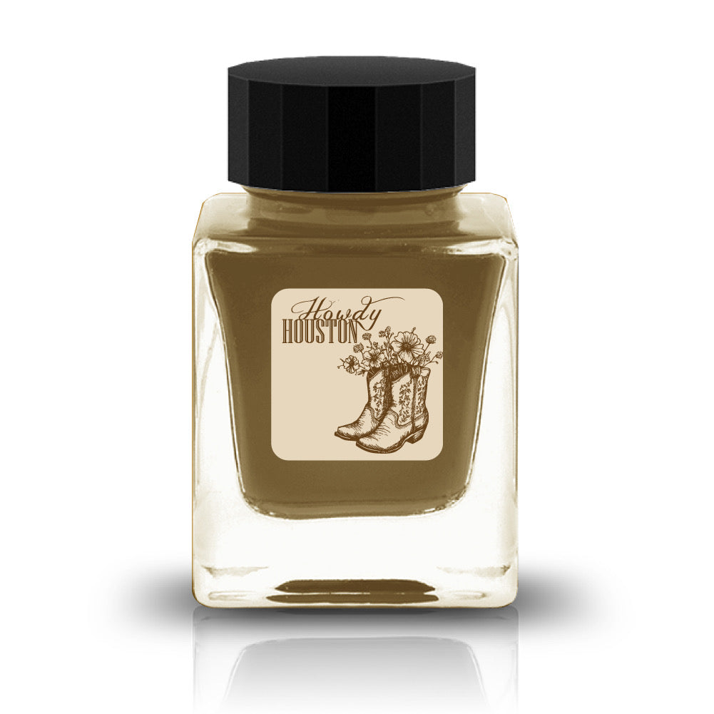 Howdy Houston captures the warm, sunbaked spirit of Texas with a rich brown base inspired by dusty roads, worn leather boots, and the glow of a Houston sunset. This shade brings a grounded, earthy warmth to your writing while still feeling lively and expressive.