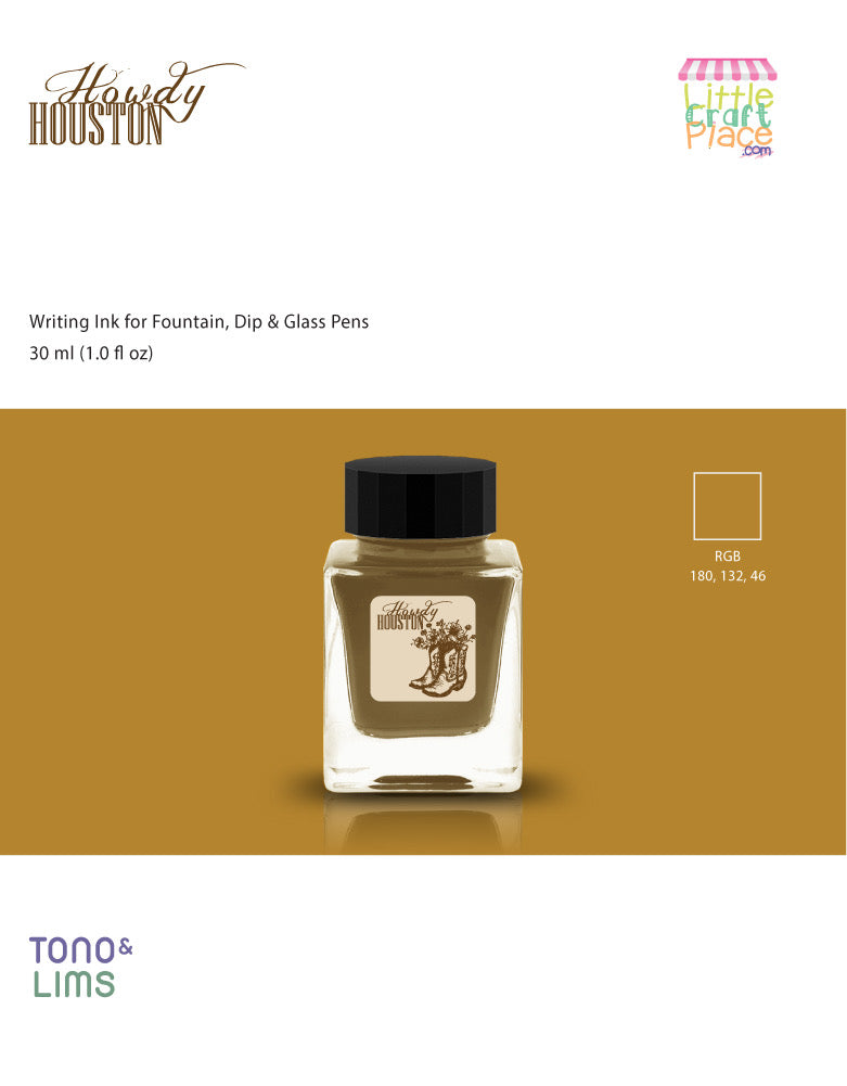 Howdy Houston captures the warm, sun‑baked spirit of Texas with a rich brown base inspired by dusty roads, worn leather boots, and the glow of a Houston sunset. This shade brings a grounded, earthy warmth to your writing while still feeling lively and expressive.