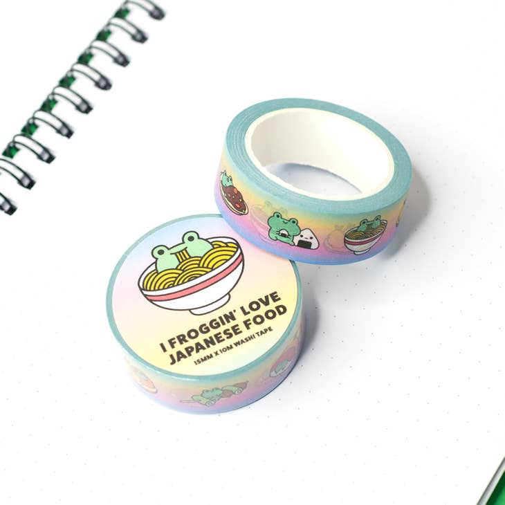 Cinta washi con la frase "Me encanta la comida japonesa"
