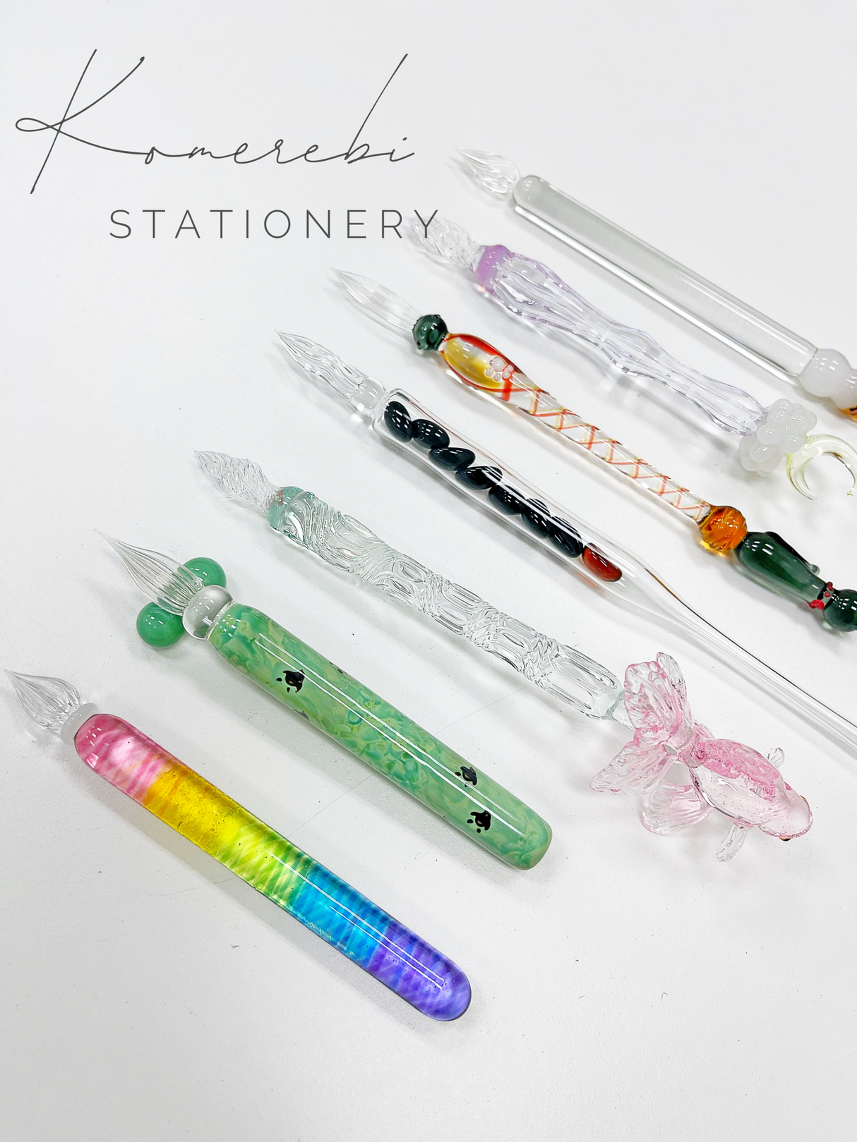 Warbling White-eye Glass Dip Pen