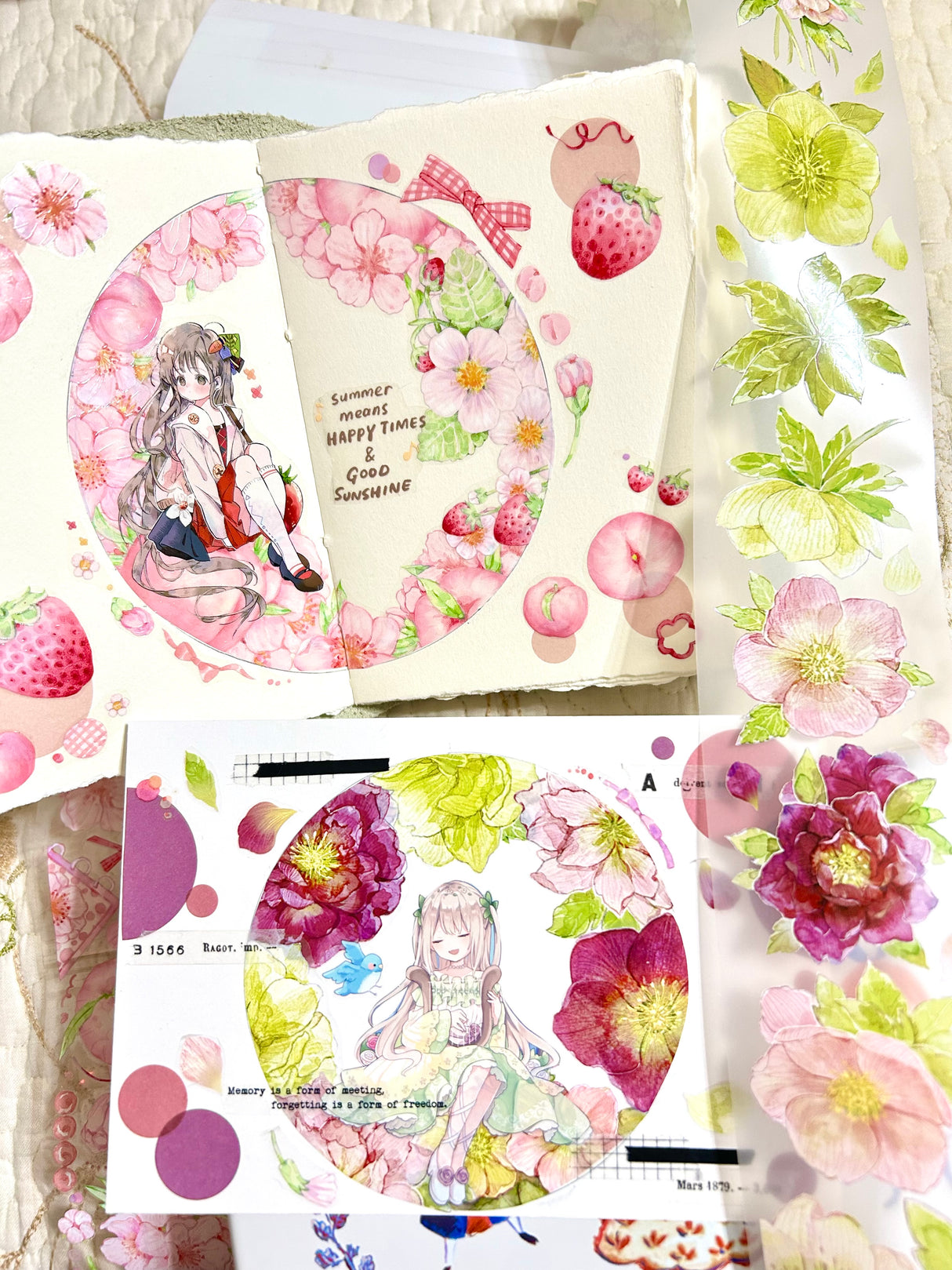 Circular Layout PET Tape Collage with Judy from Tokubetsumemori