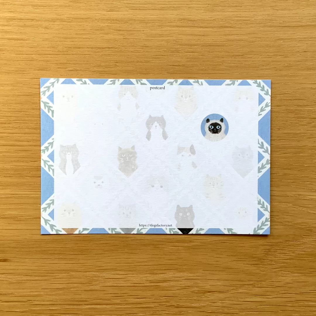 4legs Postcard - Cat Face
