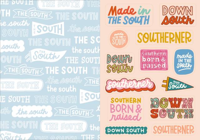 I Love the South Sticker Book
