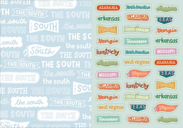 I Love the South Sticker Book