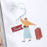 Illustrated Girl Journey Flake Sticker