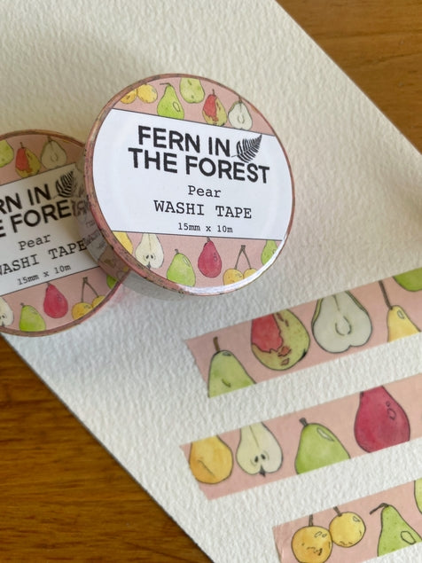 Illustrated Pear Washi Tape