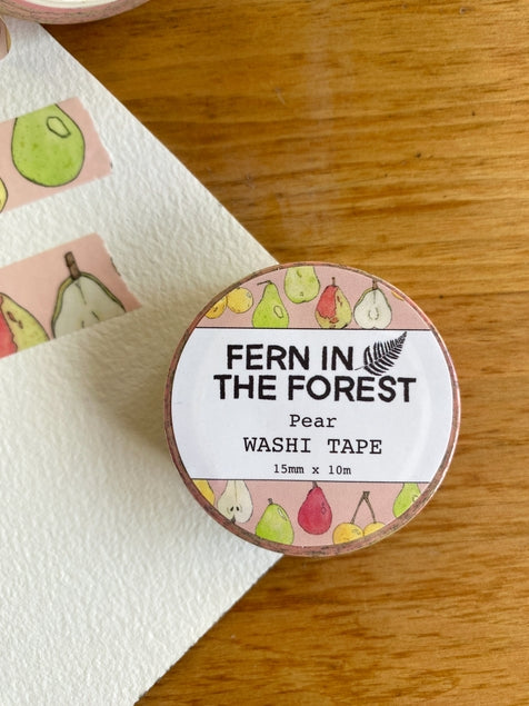 Illustrated Pear Washi Tape