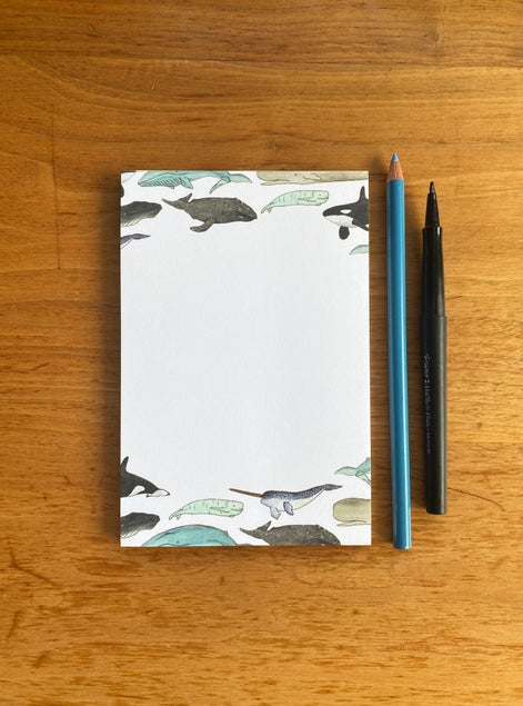 Illustrated Whale Notepad