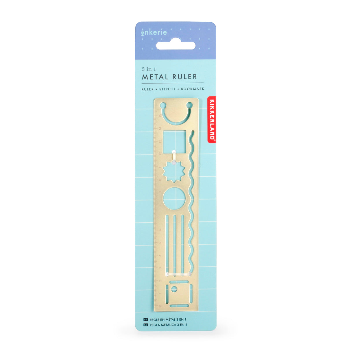 Inkerie 3 in 1 Metal Ruler