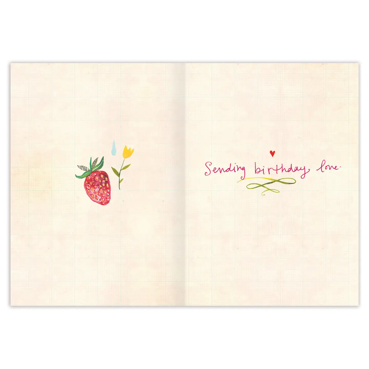 Inside verse: Sending birthday love.