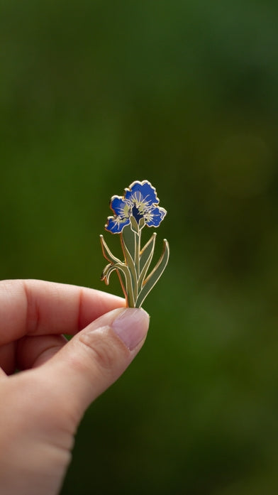 Iris Flower Enamel Pin
