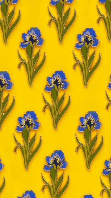 Iris Flower Enamel Pin