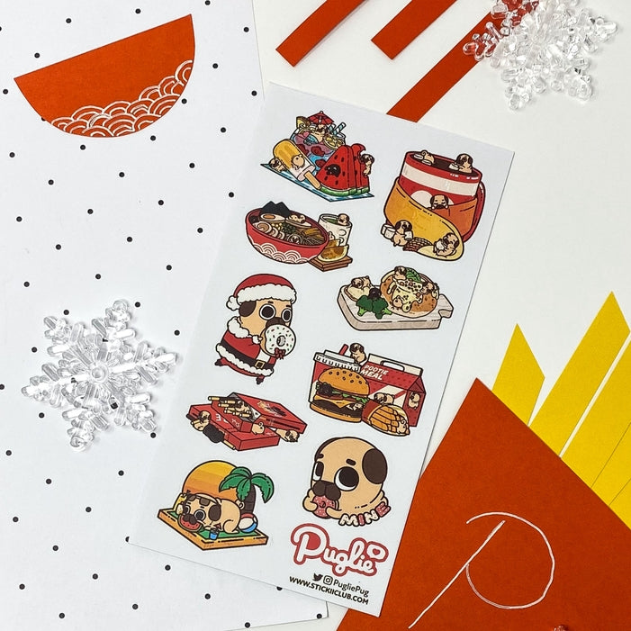 It's A Pugliepug Christmas Sticker Sheet