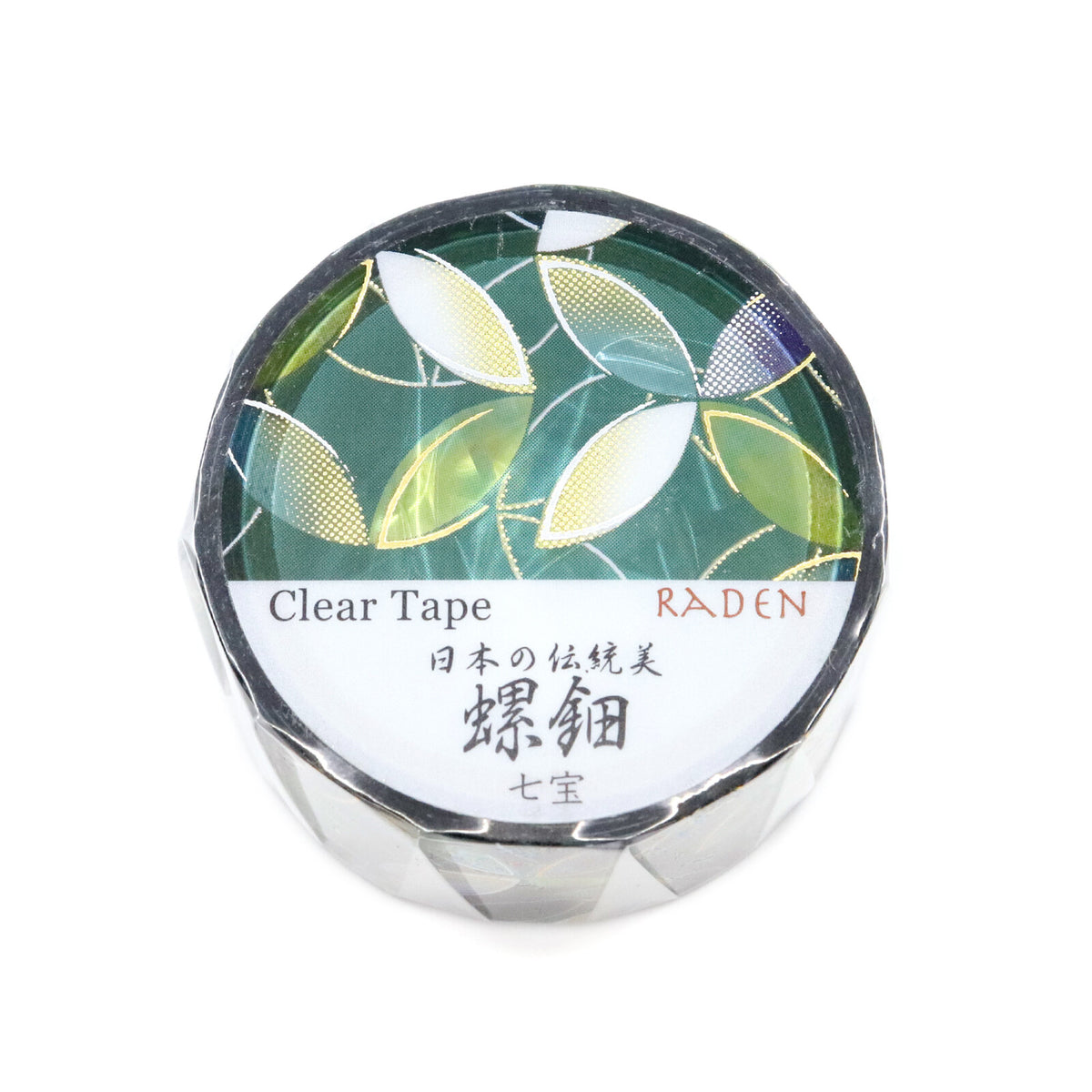 Inspired by this timeless artistry, this clear tape expresses the graceful luster of raden through holographic accents and gold foil. Its shifting colors and refined glow evoke the elegance of classic Japanese design, bringing a touch of traditional radiance to any creative project.