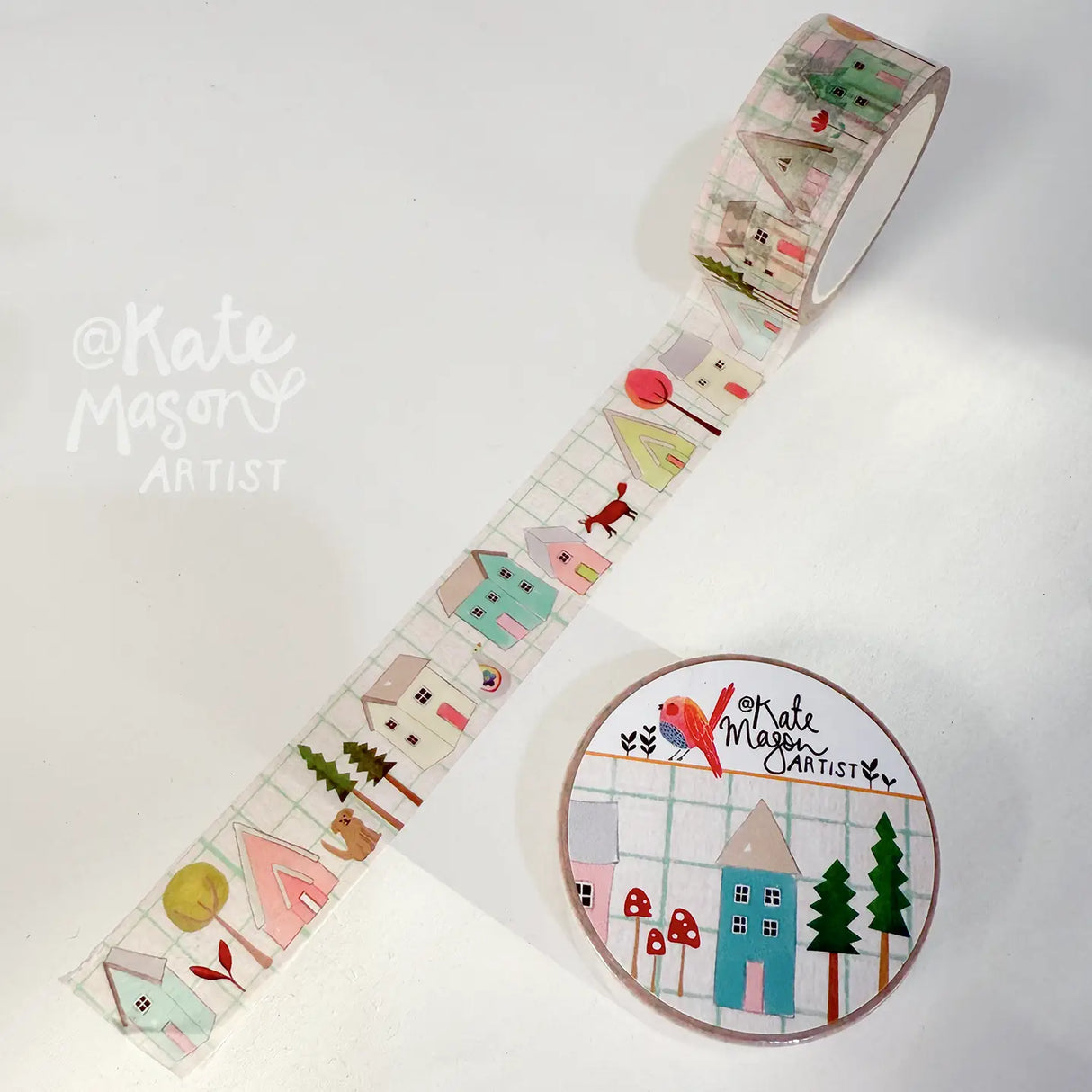 Kate Mason Houses Animals Forest Graph Washi Tape