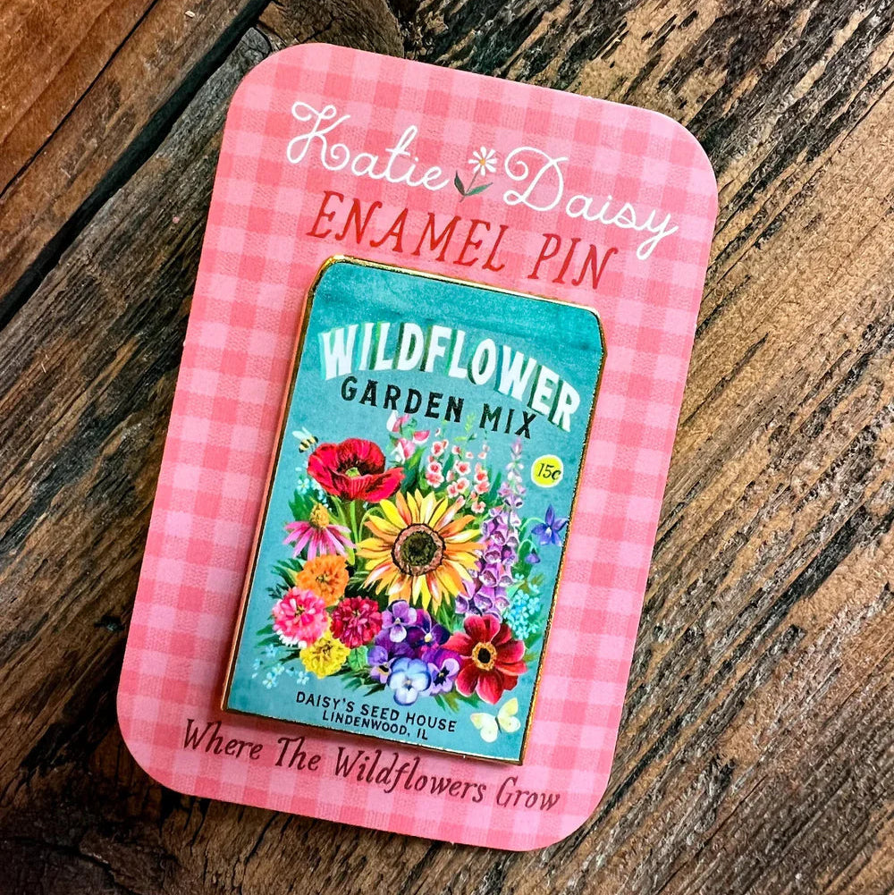 Seed Packet Enamel Pin by Katie Daisy
A tiny treasure to pin on your jacket, tote, or favorite old flannel—each one a little love letter to country delights, small joys, and the art of noticing.