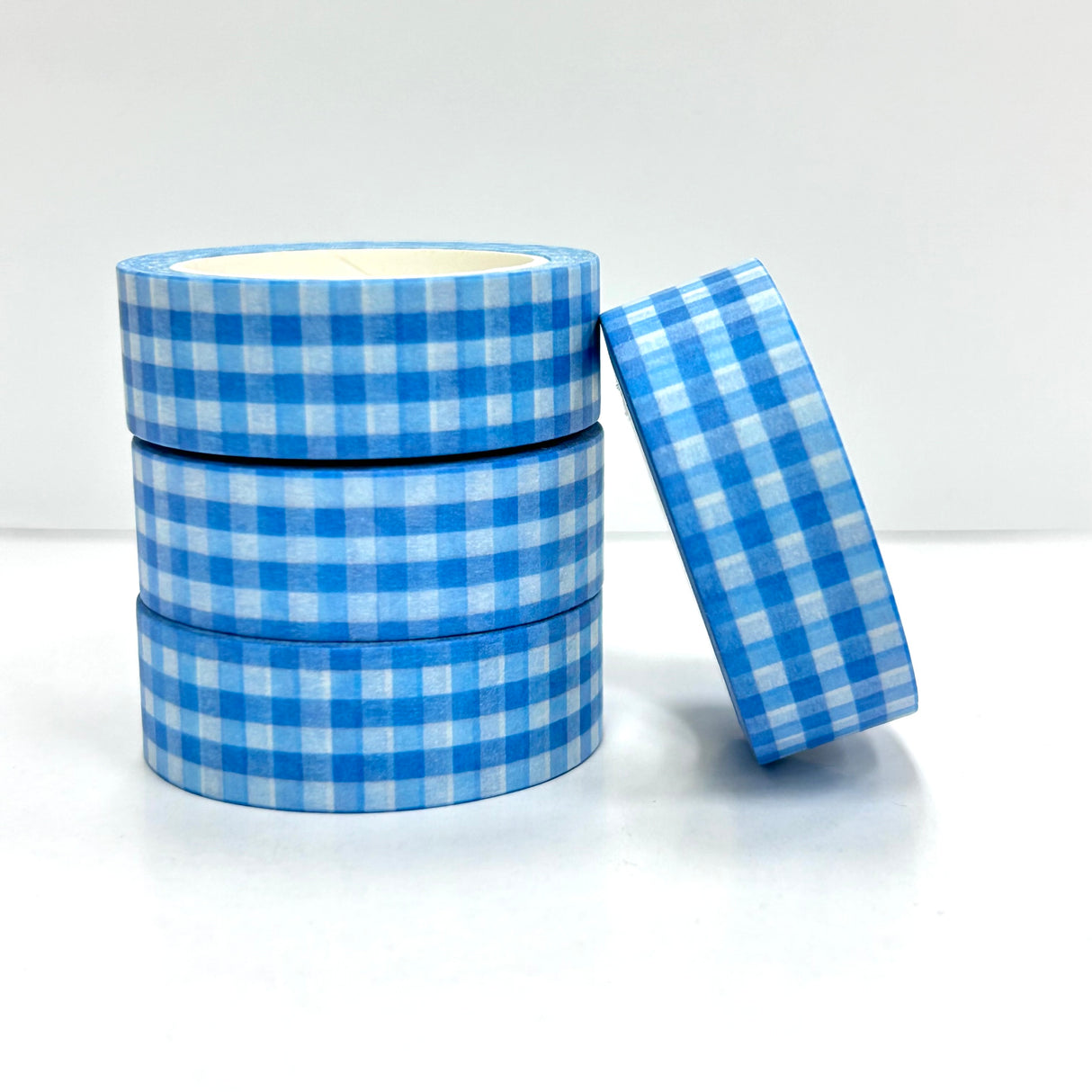 Katie Daisy Washi Tape - Blue Gingham
There are so many uses for washi tape! You can use it for scrapbooking, gift wrapping, and even home decor projects :) Add some extra charm to your letter-writing, use it to tack up photos... the possibilities are endless!
Include 1 roll of washi
Traditional washi tape, printed on rice paper
Each roll is 15mm wide, 10m long, and the pattern reprints every 350mm.
Semi-transparent 