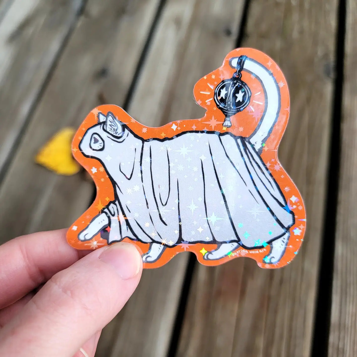 Katrina Wold Art - Ghost Cat Guide Vinyl Sticker