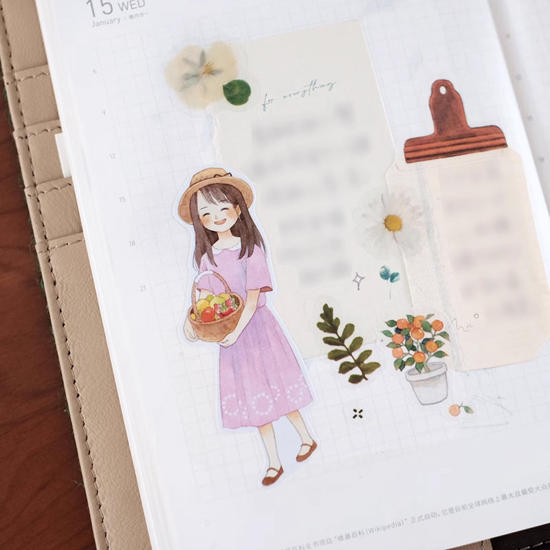 Kawaii Girls Sticker Sheet A5